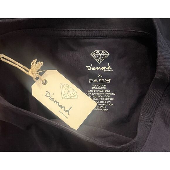 Diamond Navy Blue Crewneck Short Sleeve T-Shirt - Picture 3 of 3